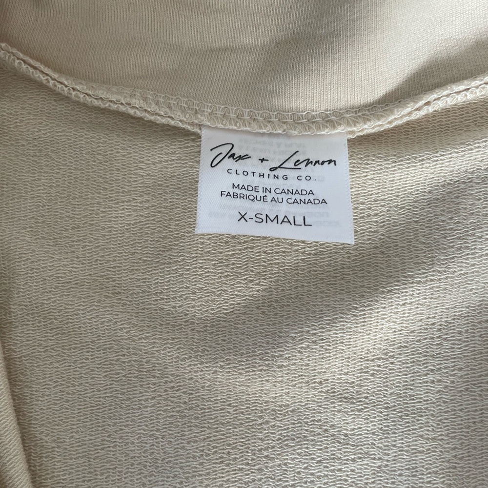 Jax & Lennon Women's Off White Half-Zip Pullover Top Size Extra Small - Picture 4 of 4